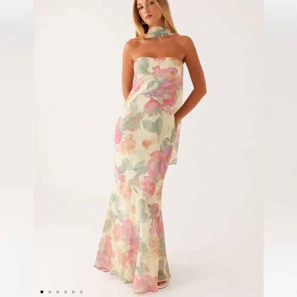 Peppermayo | Dresses | Peppermayo Under The Pagoda Maxi Dress Yellow Peony  Nwt | Poshmark